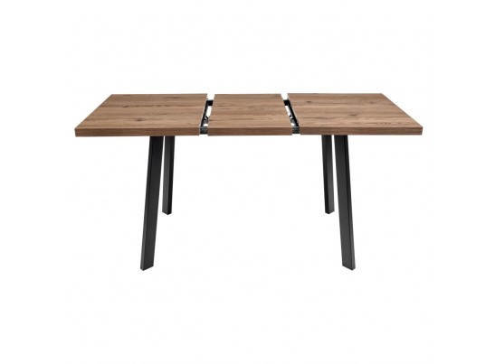 Стол Dublin раскладной 110-140х70х77 лиственница горная с чёрными ножками в Каменске-Уральском