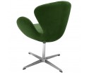 Кресло SWAN CHAIR зеленый, искусственная замша в Каменске-Уральском