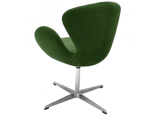 Кресло SWAN CHAIR зеленый, искусственная замша в Каменске-Уральском