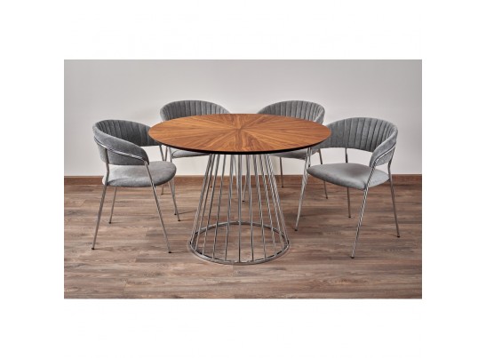 Комплект из 2-х стульев Turin серый вельвет с хромированными ножками в Каменске-Уральском