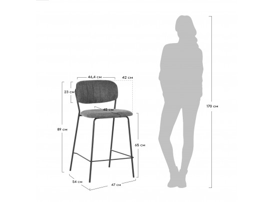 Стул полубарный Carol латте в Каменске-Уральском
