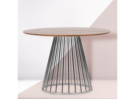 Стол Liverpool 110см, орех с хромированными ножками в Каменске-Уральском