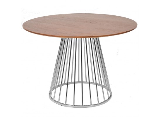 Стол Liverpool 110см, орех с хромированными ножками в Каменске-Уральском