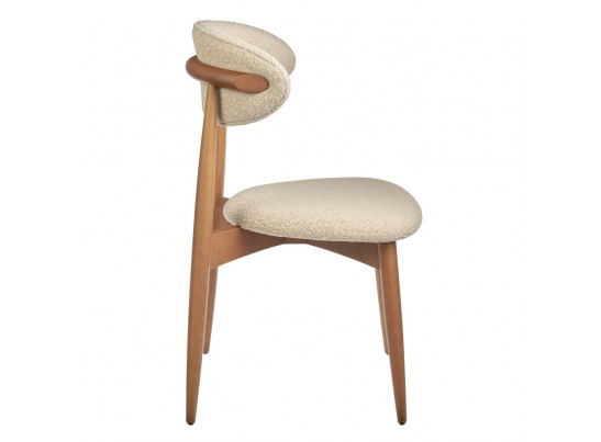 Стул Lucas латте букле с ножками цвета орех в Каменске-Уральском