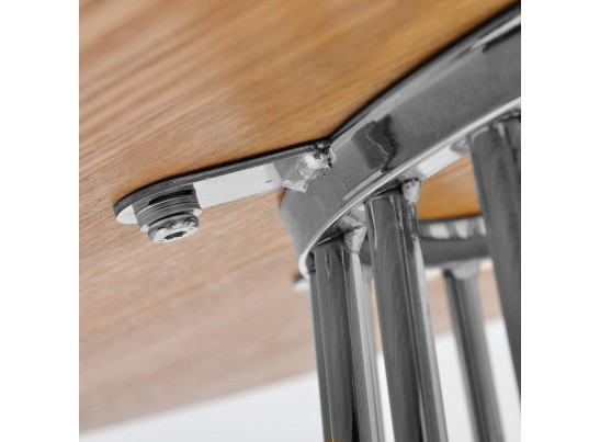 Стол Liverpool 110см, орех с хромированными ножками в Каменске-Уральском