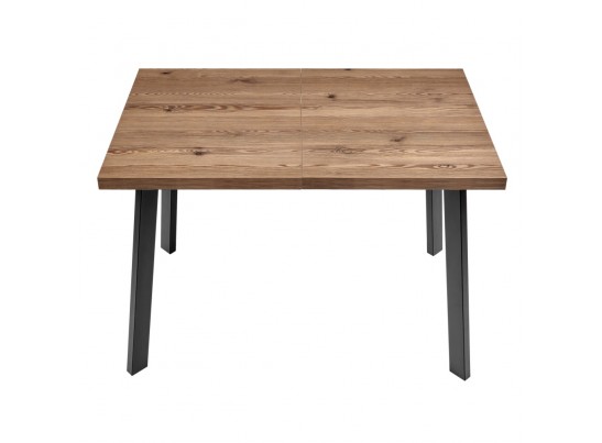 Стол Dublin раскладной 110-140х70х77 лиственница горная с чёрными ножками в Каменске-Уральском