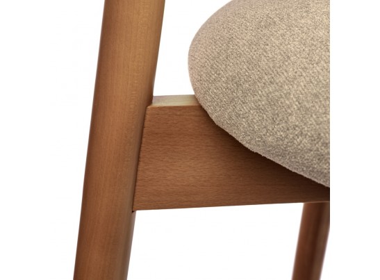 Стул полубарный Lucas 3 латте букле с ножками цвета орех в Каменске-Уральском