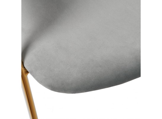 Комплект из 2-х стульев полубарных Turin серый с золотыми ножками в Каменске-Уральском