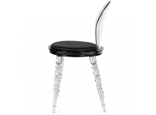 Стул Babel чёрный с прозрачными ножками в Каменске-Уральском