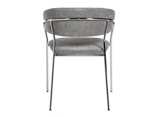 Комплект из 2-х стульев Turin серый вельвет с хромированными ножками в Каменске-Уральском