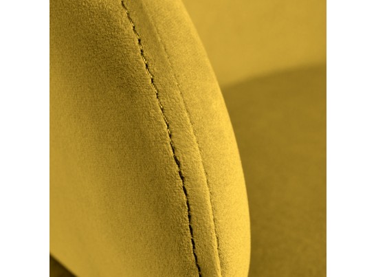 Стул-полукресло Emil горчичный с золотыми ножками в Каменске-Уральском