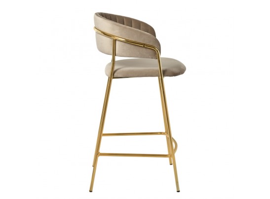 Комплект из 2-х стульев полубарных Turin латте с золотыми ножками в Каменске-Уральском