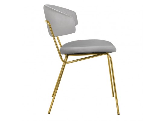Стул Elle серый с золотыми ножками в Каменске-Уральском