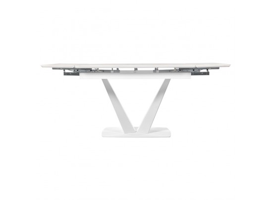 Стол Vito раскладной 120-184x80x75см, керамогранит белый мрамор, белый в Каменске-Уральском