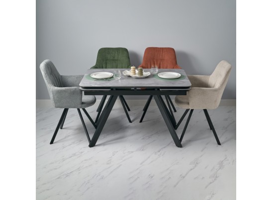 Комплект из 2-х стульев Grant зелёный шенилл на поворотном механизме в Каменске-Уральском