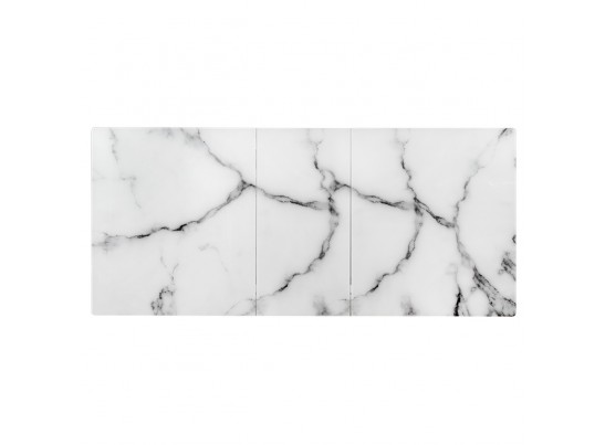 Стол Areal раскладной 140-180х80х75 белый мрамор с белыми ножками в Каменске-Уральском