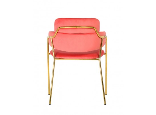 Стул Napoli коралловый с золотыми ножками в Каменске-Уральском