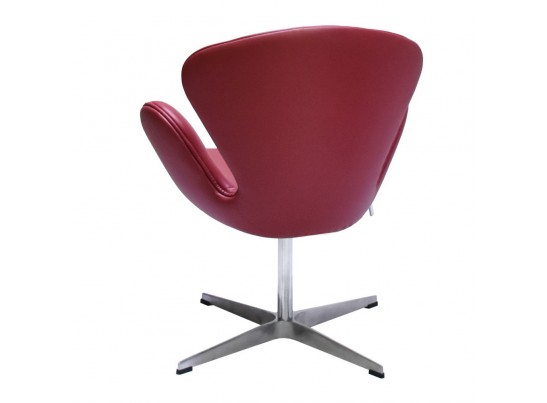 Кресло SWAN CHAIR красный, натуральная кожа в Каменске-Уральском