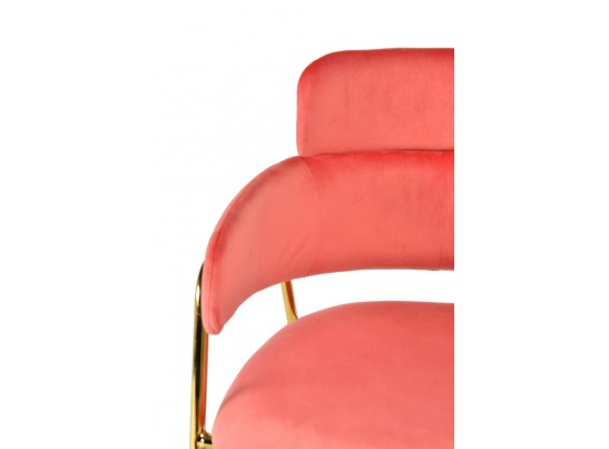 Стул Napoli коралловый с золотыми ножками в Каменске-Уральском