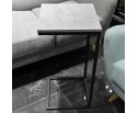 Придиванный столик Loft 35x35см, серый мрамор с чёрными ножками в Каменске-Уральском