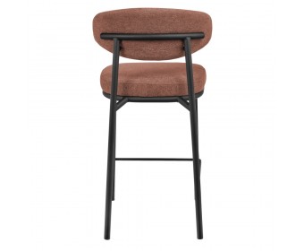 Стул полубарный Lucas 2 терракотовый шенилл с чёрными ножками