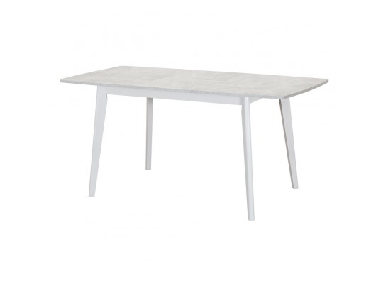 Стол Oslo раскладной 120-160x80x76см, Бетон лайт, белый в Каменске-Уральском