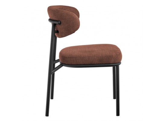 Стул Lucas 2 терракотовый шенилл с чёрными ножками в Каменске-Уральском