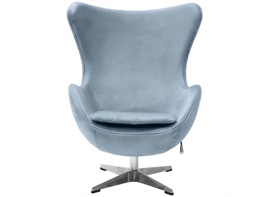 Кресло EGG CHAIR серый, искусственная замша в Каменске-Уральском