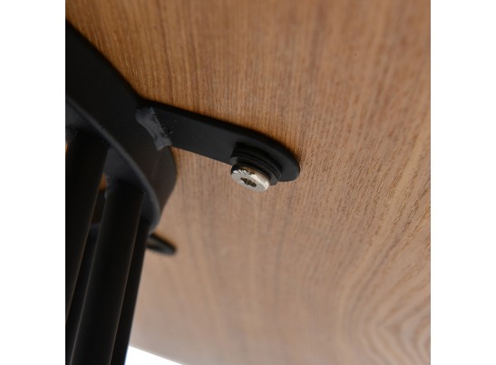 Стол Liverpool 110см, орех с чёрными ножками в Каменске-Уральском