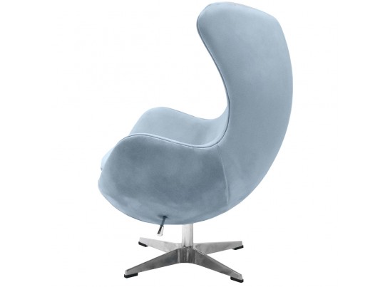 Кресло EGG CHAIR серый, искусственная замша в Каменске-Уральском