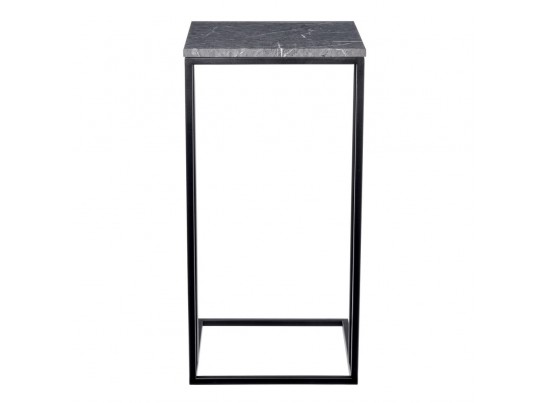 Придиванный столик Loft 35x35см, серый мрамор с чёрными ножками в Каменске-Уральском