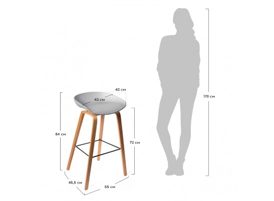 Стул барный Quadro белый в Каменске-Уральском