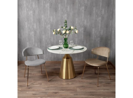 Стул Elle мокко с золотыми ножками в Каменске-Уральском