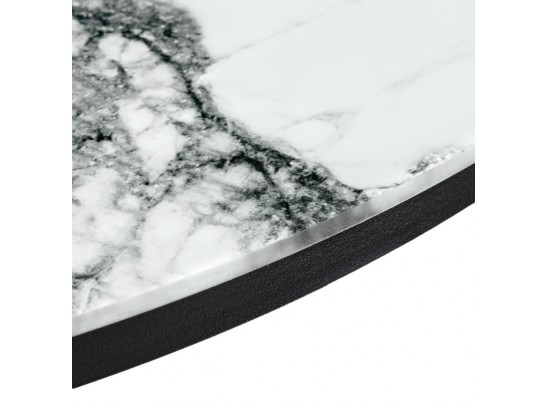 Набор кофейных столиков Tango белый мрамор с черными ножками в Каменске-Уральском