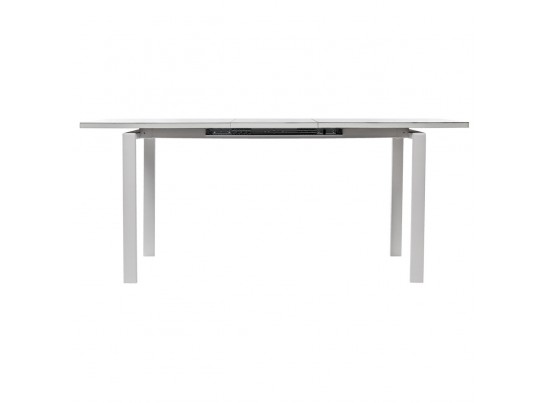 Стол Areal раскладной 140-180х80х75 белый мрамор с белыми ножками в Каменске-Уральском