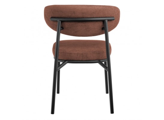 Стул Lucas 2 терракотовый шенилл с чёрными ножками в Каменске-Уральском