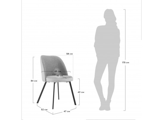 Стул Praga серый в Каменске-Уральском