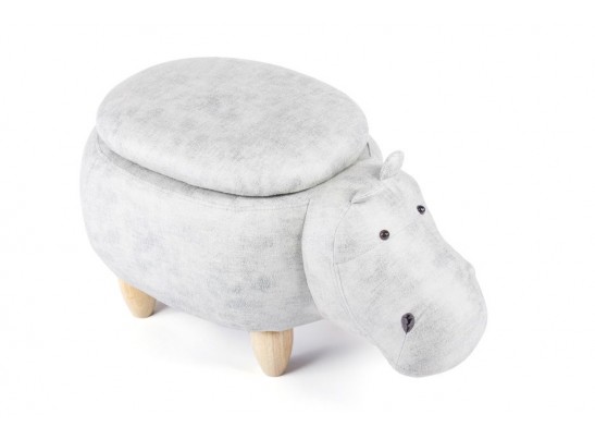 Пуф Бегемот с отсеком для хранения светло-серый в Каменске-Уральском