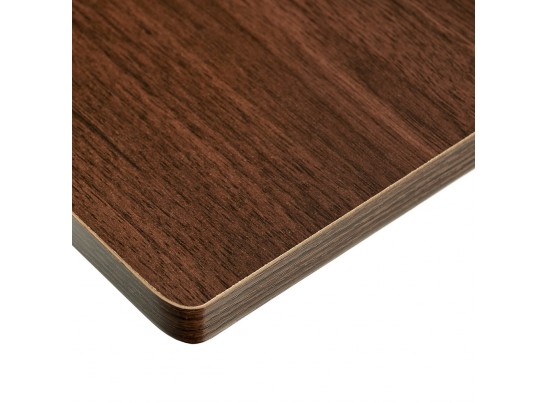 Стол многофункциональный на колёсах, 48x40 см, «РОЛЕТ», 1 ножка, регул.высота, мдф, металл, тёмн. дерево, чёрный в Каменске-Уральском