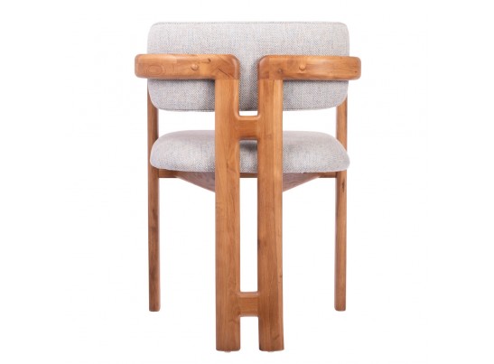 Стул Rich рогожка бежево-голубая с ножками цвета орех в Каменске-Уральском