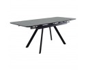 Стол Arthur раскладной 120-184x80x75см, керамогранит чёрный мрамор Greys Black, чёрный в Каменске-Уральском