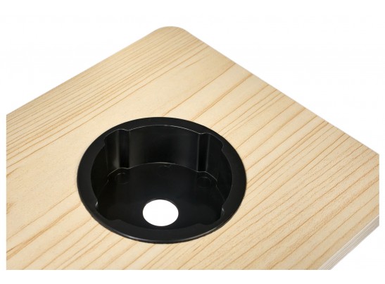 Стол складной с подъёмной крышкой и подстаканником «ВИТА», 55x32x25см, мдф, металл, св.дерево, черный в Каменске-Уральском