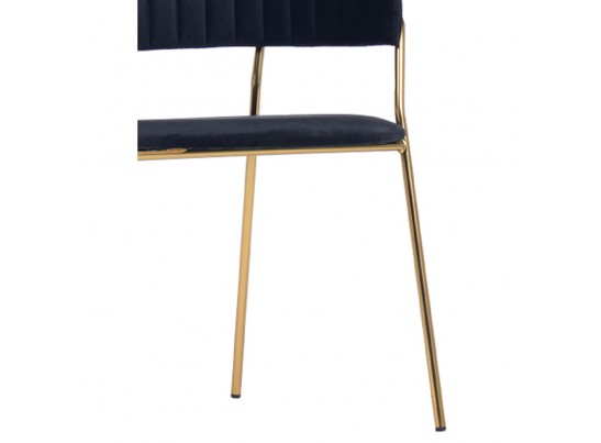 Комплект из 4-х стульев Turin чёрный с золотыми ножками в Каменске-Уральском