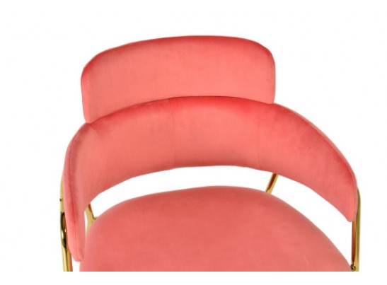 Стул Napoli коралловый с золотыми ножками в Каменске-Уральском