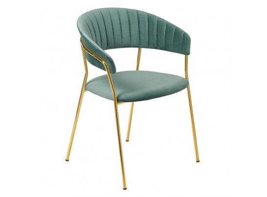 Комплект из 4-х стульев Turin мятный с золотыми ножками в Каменске-Уральском