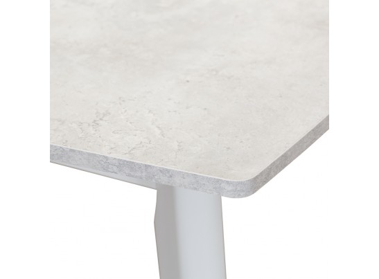 Стол Oslo раскладной 120-160x80x76см, Бетон лайт, белый в Каменске-Уральском