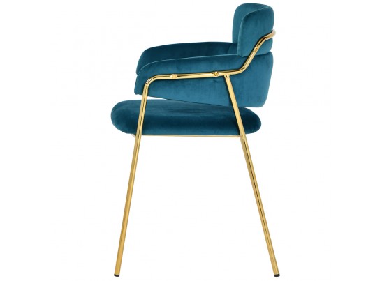 Стул Napoli бирюзовый с золотыми ножками в Каменске-Уральском