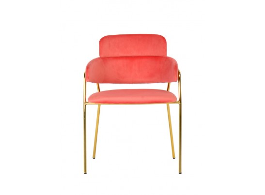 Стул Napoli коралловый с золотыми ножками в Каменске-Уральском