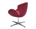 Кресло SWAN CHAIR красный, натуральная кожа в Каменске-Уральском