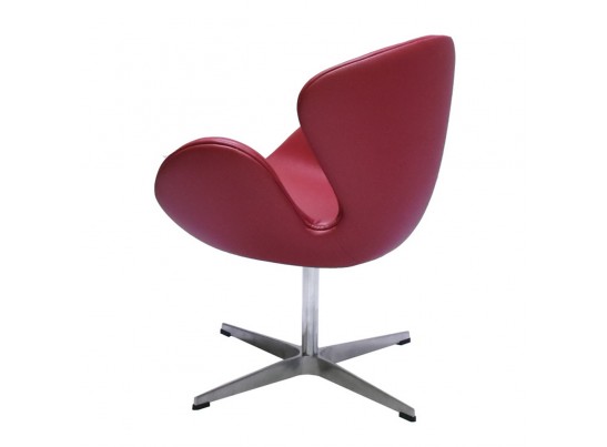 Кресло SWAN CHAIR красный, натуральная кожа в Каменске-Уральском